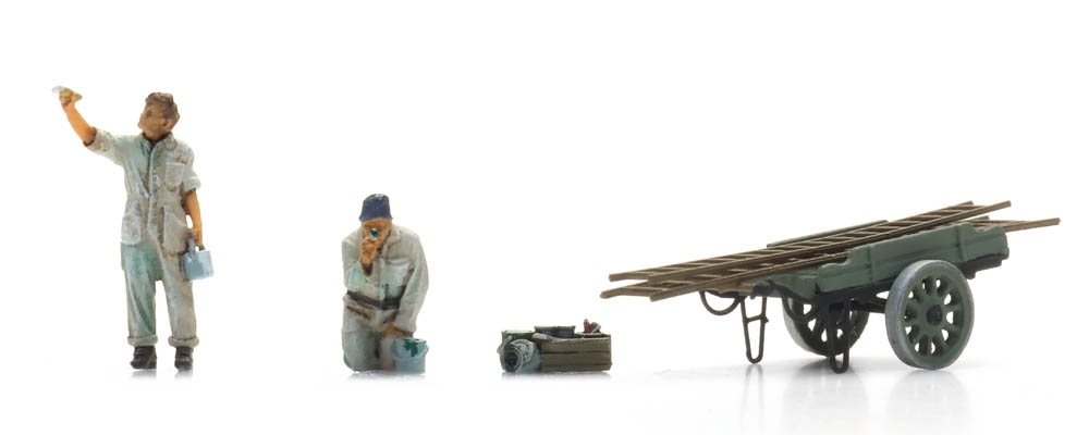 Artitec 5220031 - Anstreicher mit Leiterwagen