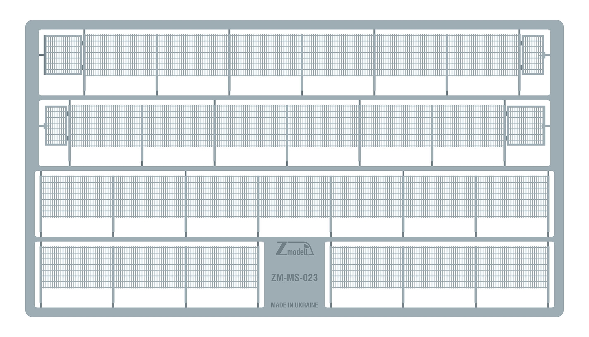 Zmodell ZM-MS-023C - Double wire mesh fence set