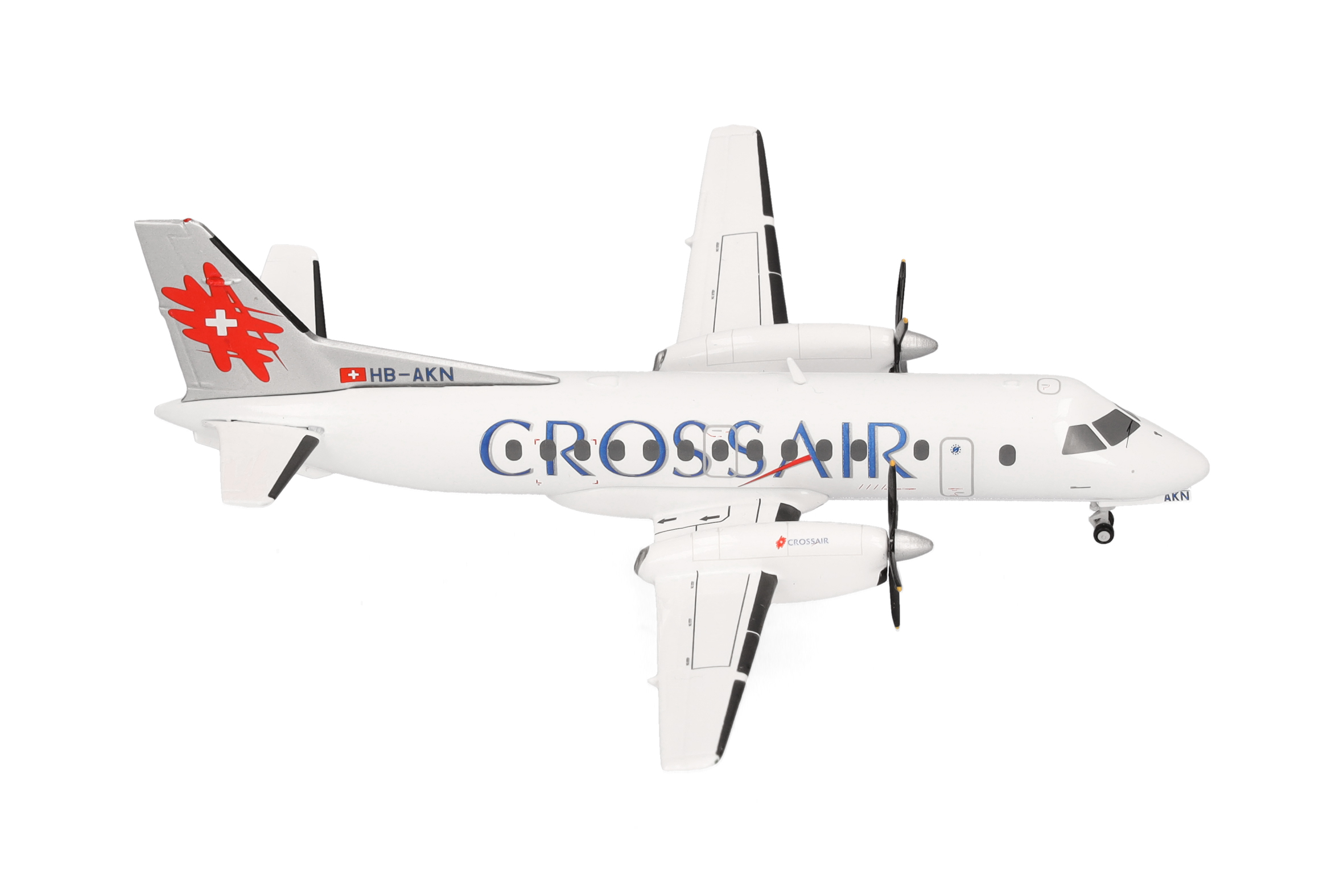 herpa 573252 - Saab 340 Crossair HB-AKN
