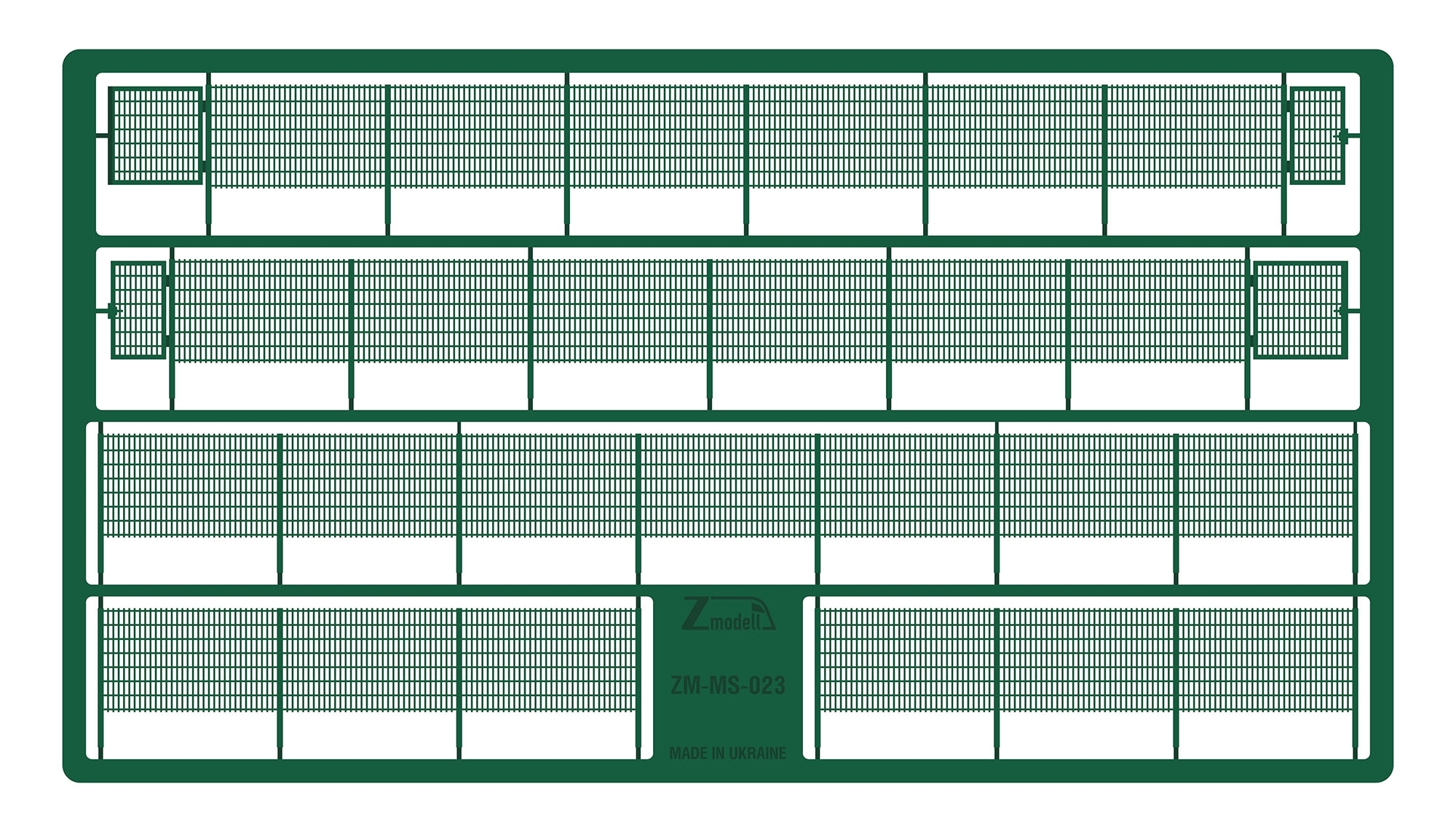 Zmodell ZM-MS-023A - Double wire mesh fence set