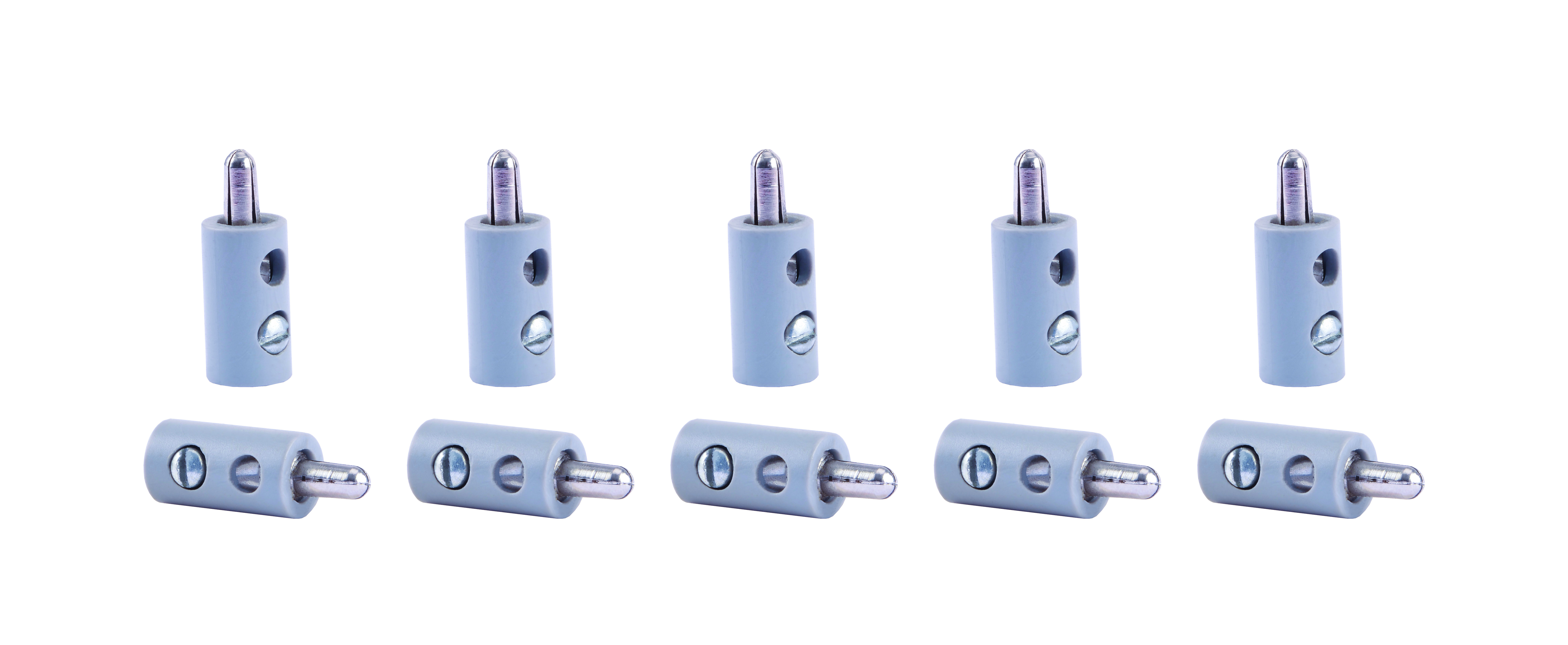 Viessmann 6876 - Querlochstecker grau, 10 Stue