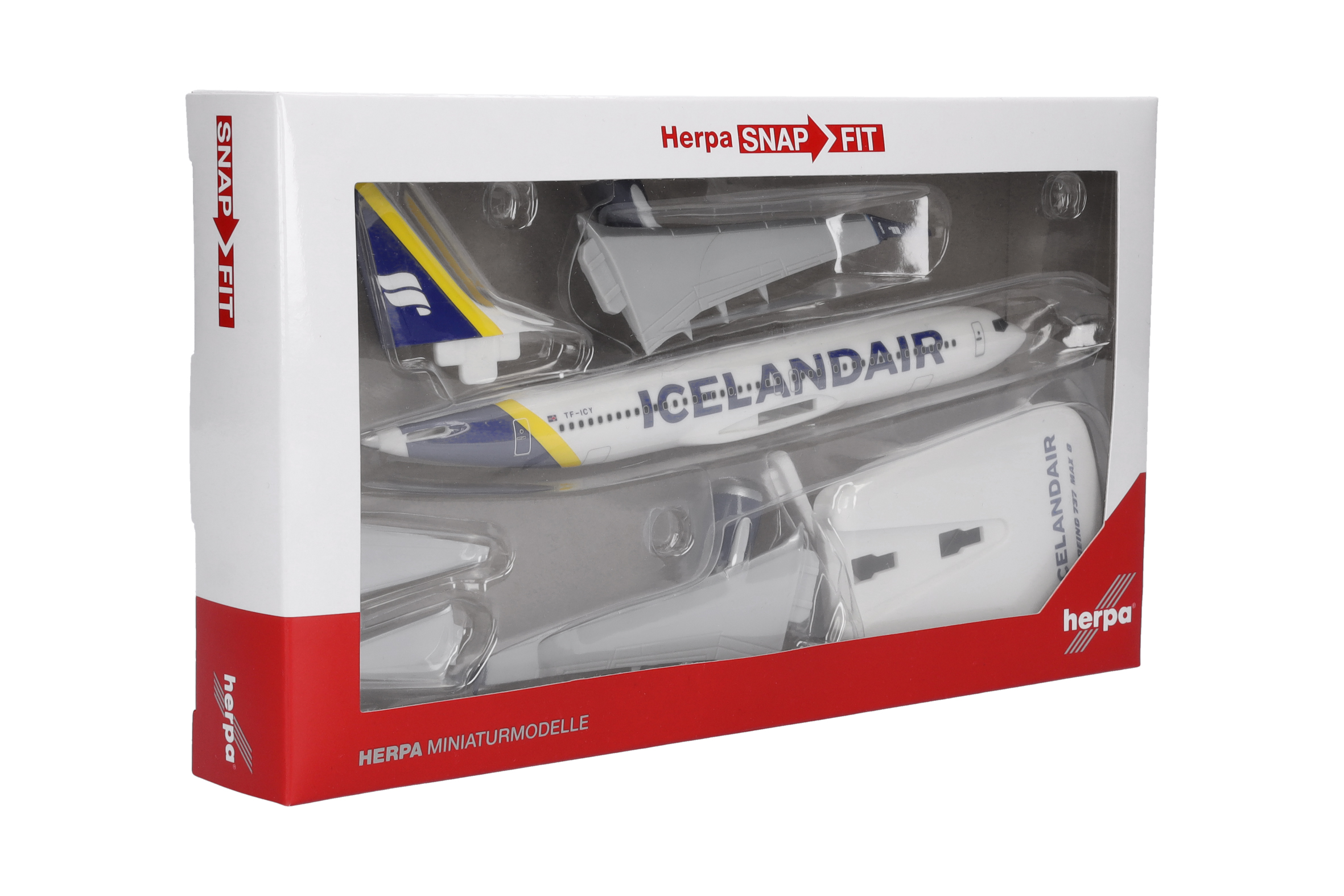 herpa 614641 - B737 Max 8 Icelandair yellow