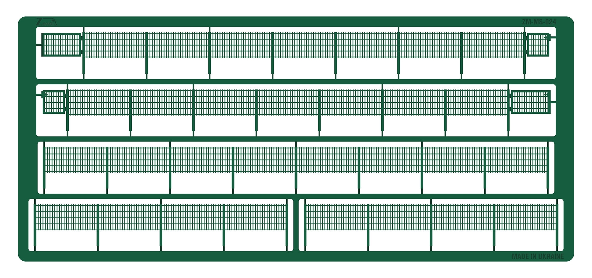 Zmodell ZM-MS-024A - Double wire mesh fence set