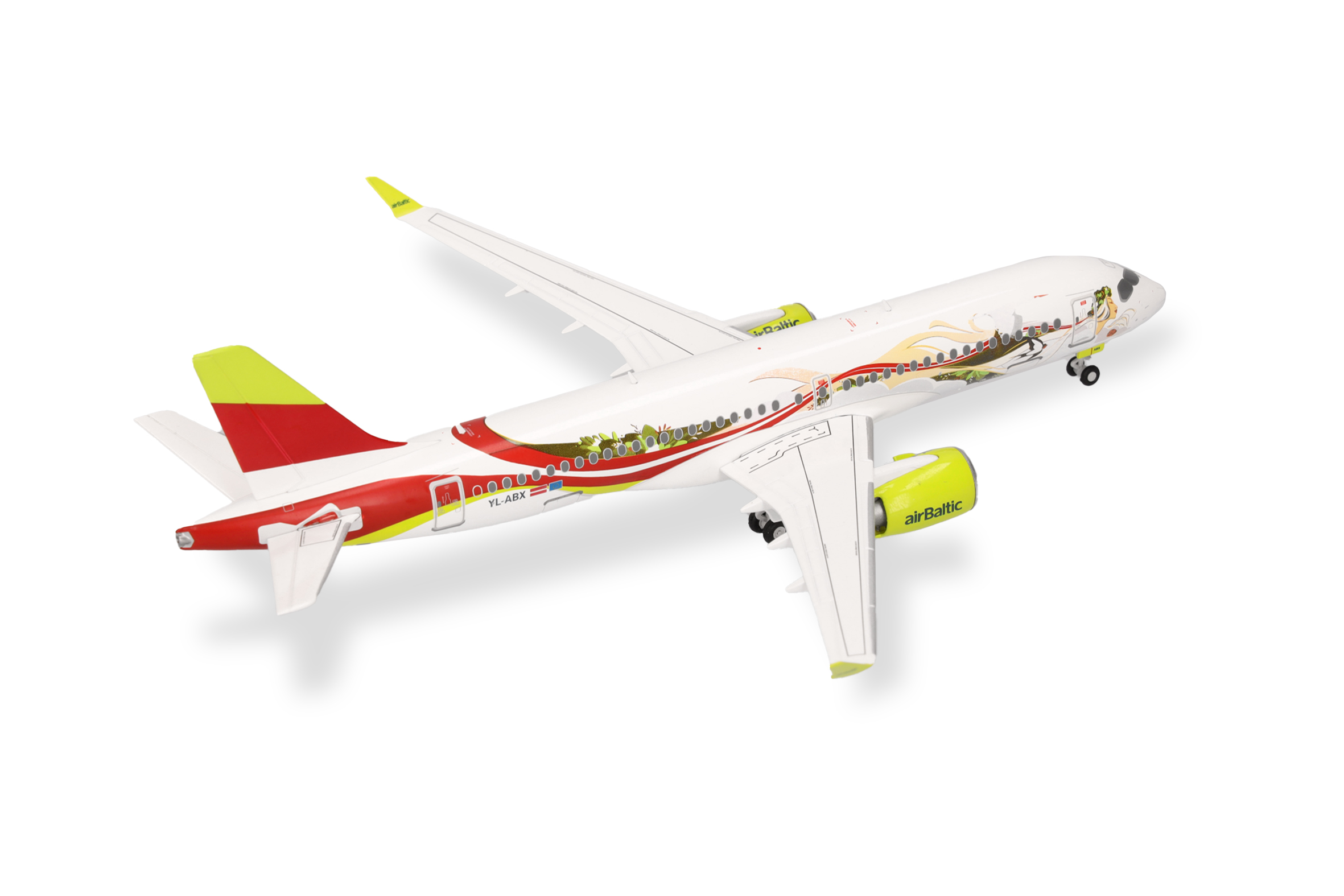 herpa 573535 - A220-300 airBaltic 50th A220