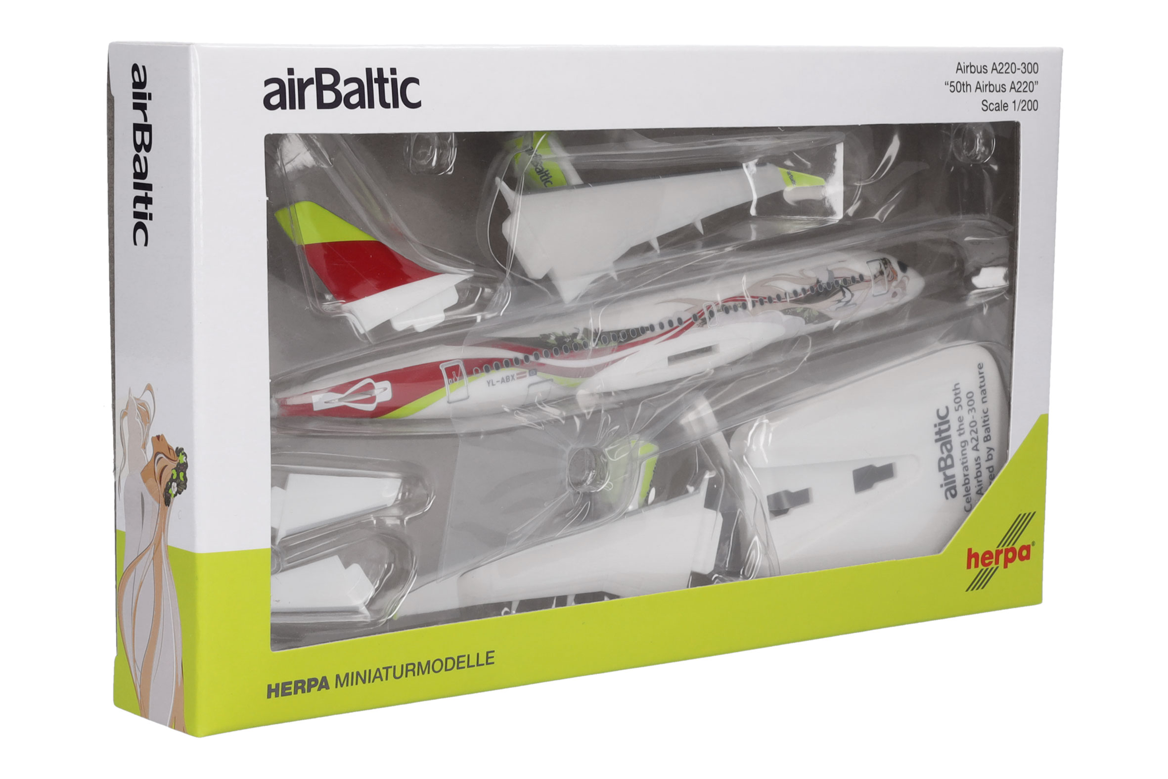 herpa 614559 - A220-300 airBaltic 50th A220
