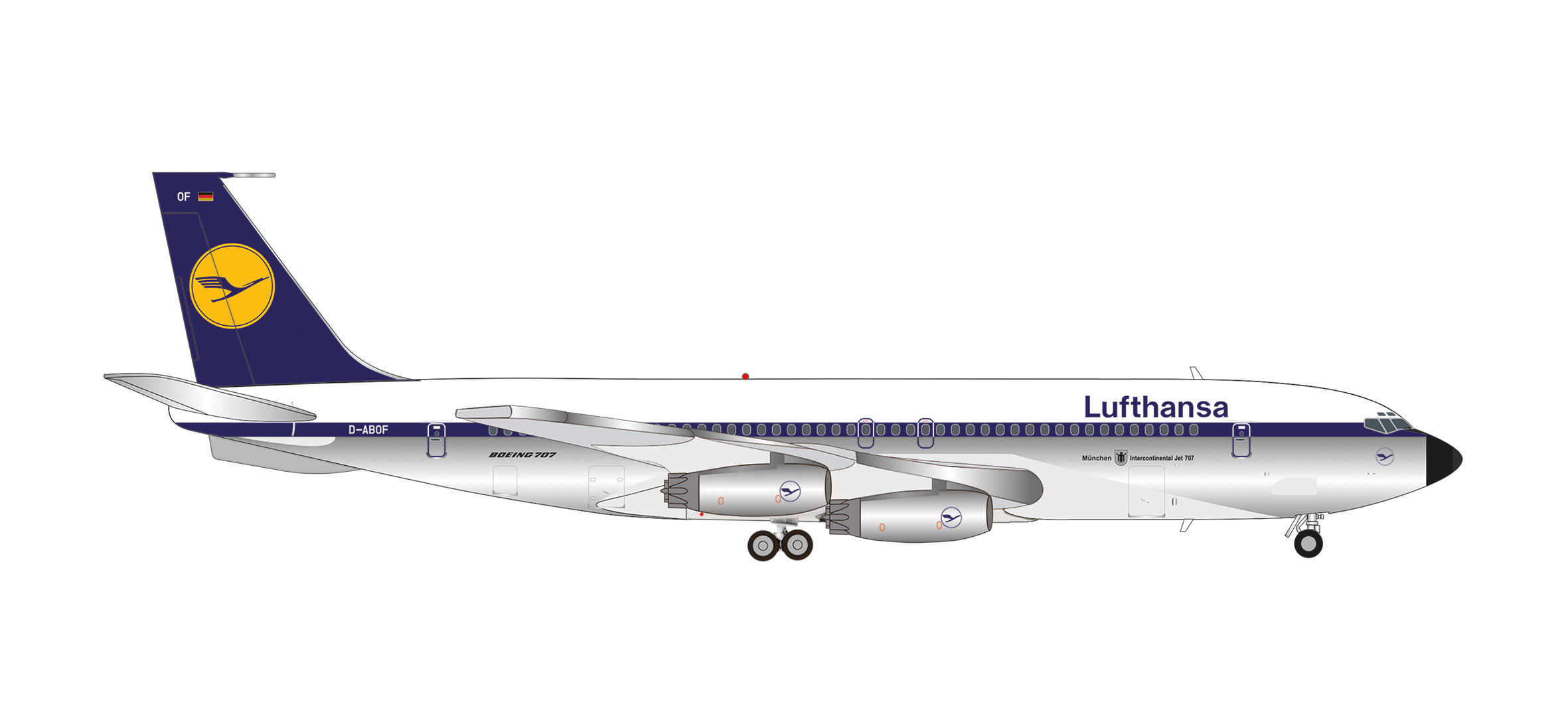 herpa 573702 - B707-400 Lufthansa