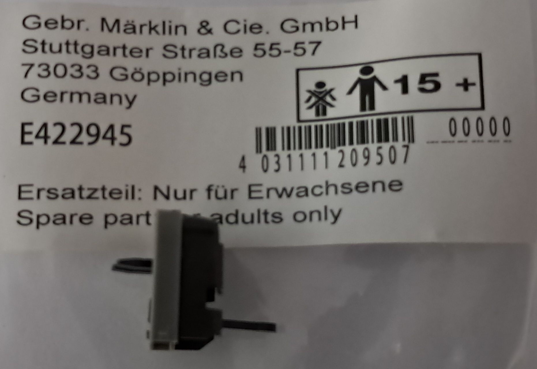 Märklin E422945 - Faltenbalg, Kupplung