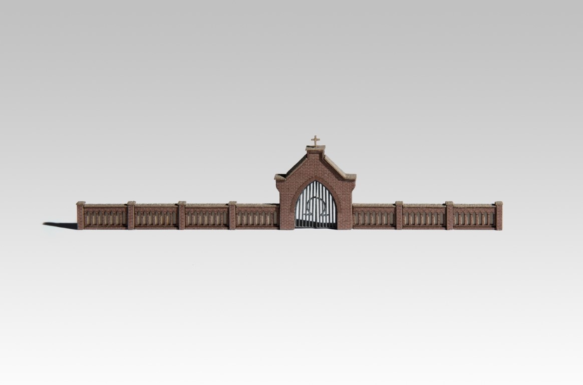 Archistories 814191 - Friedhofsmauer mit Tor [Z]