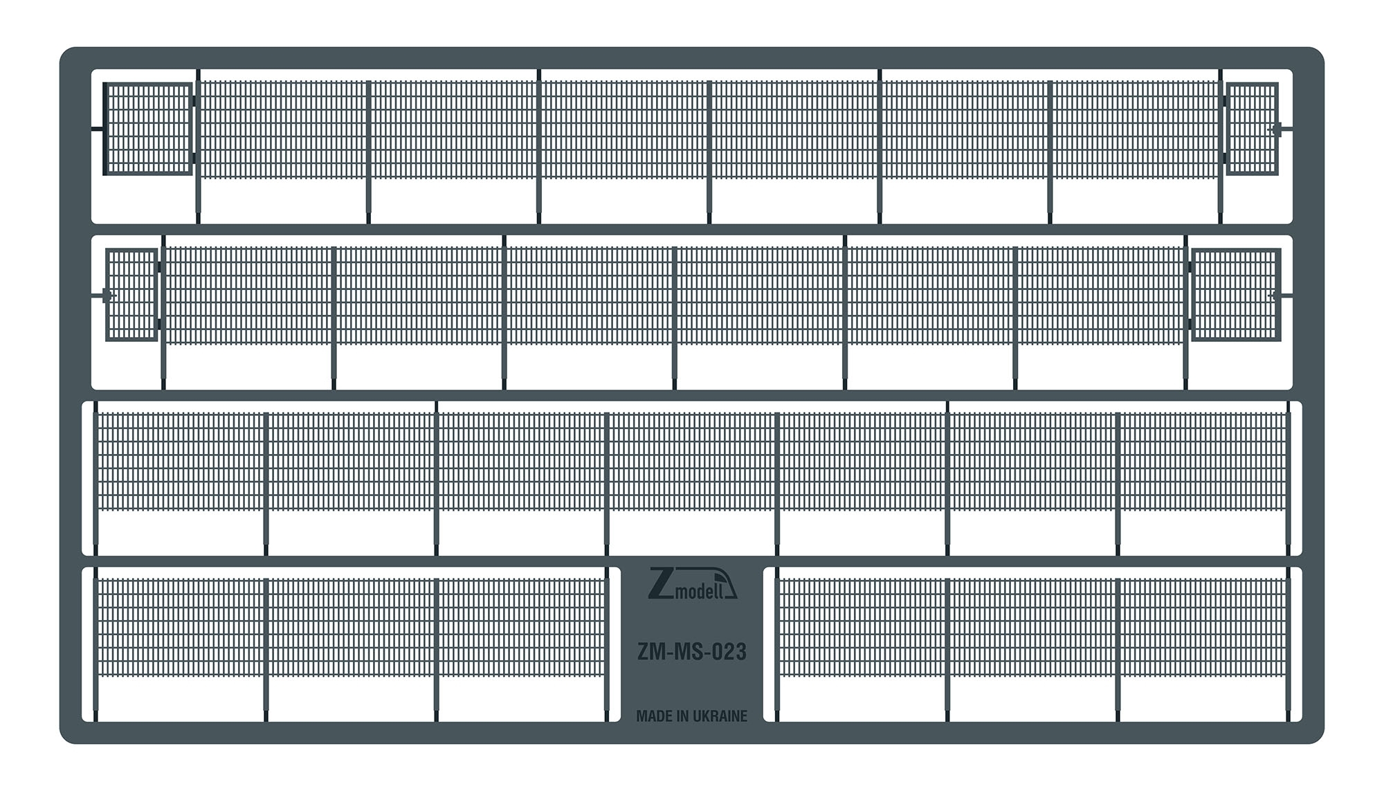 Zmodell ZM-MS-023B - Double wire mesh fence set