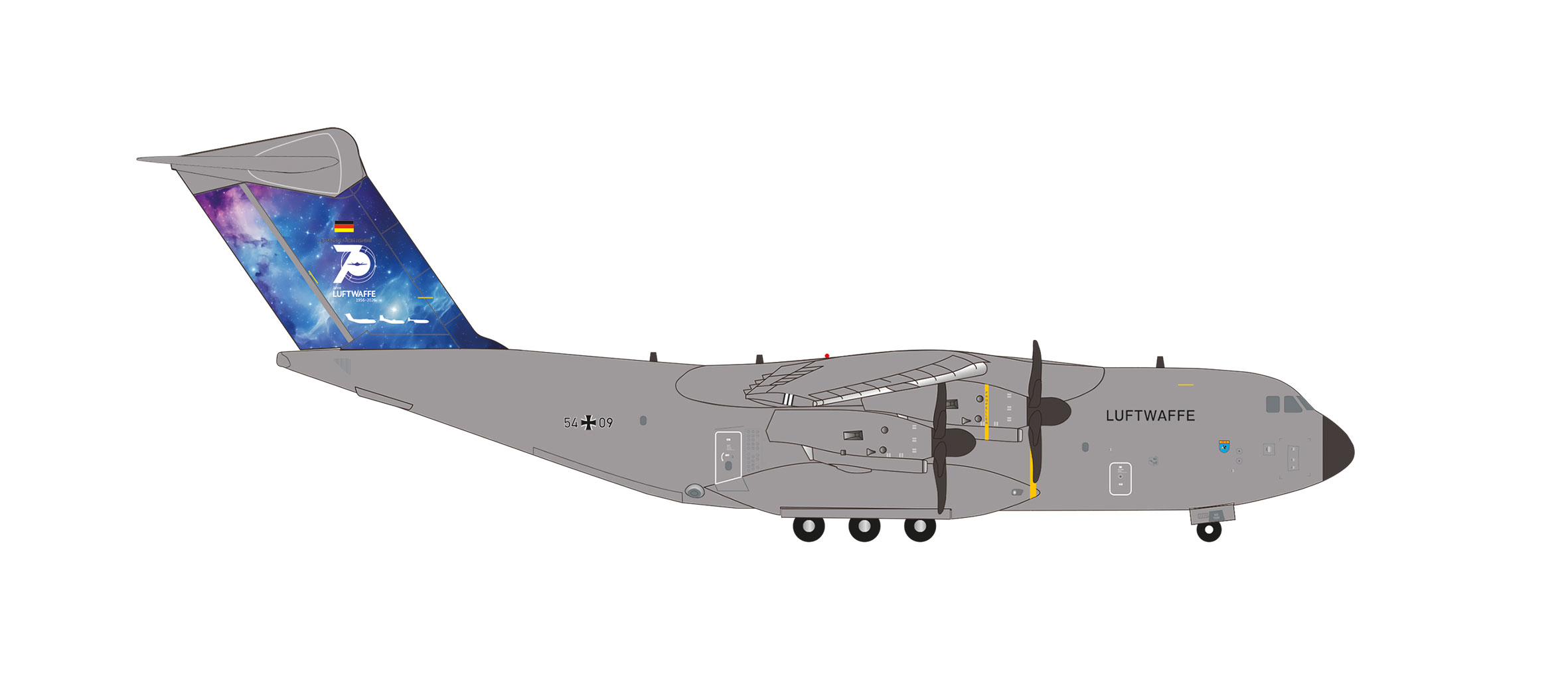 herpa 574365 - A400M LTG62 Luftwaffe 70 Jahre