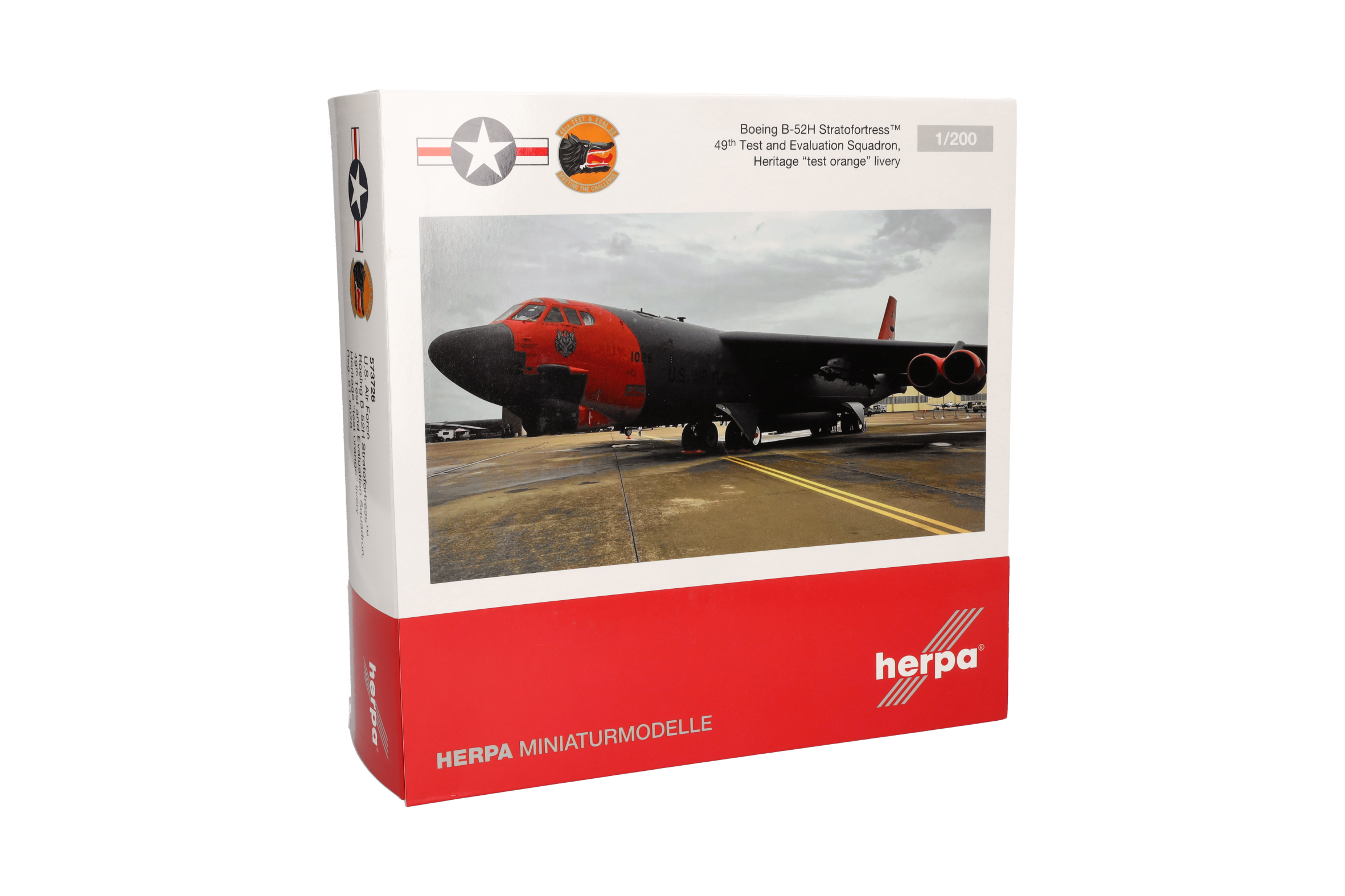 herpa 573726 - B-52H USAF 49th TES Orange