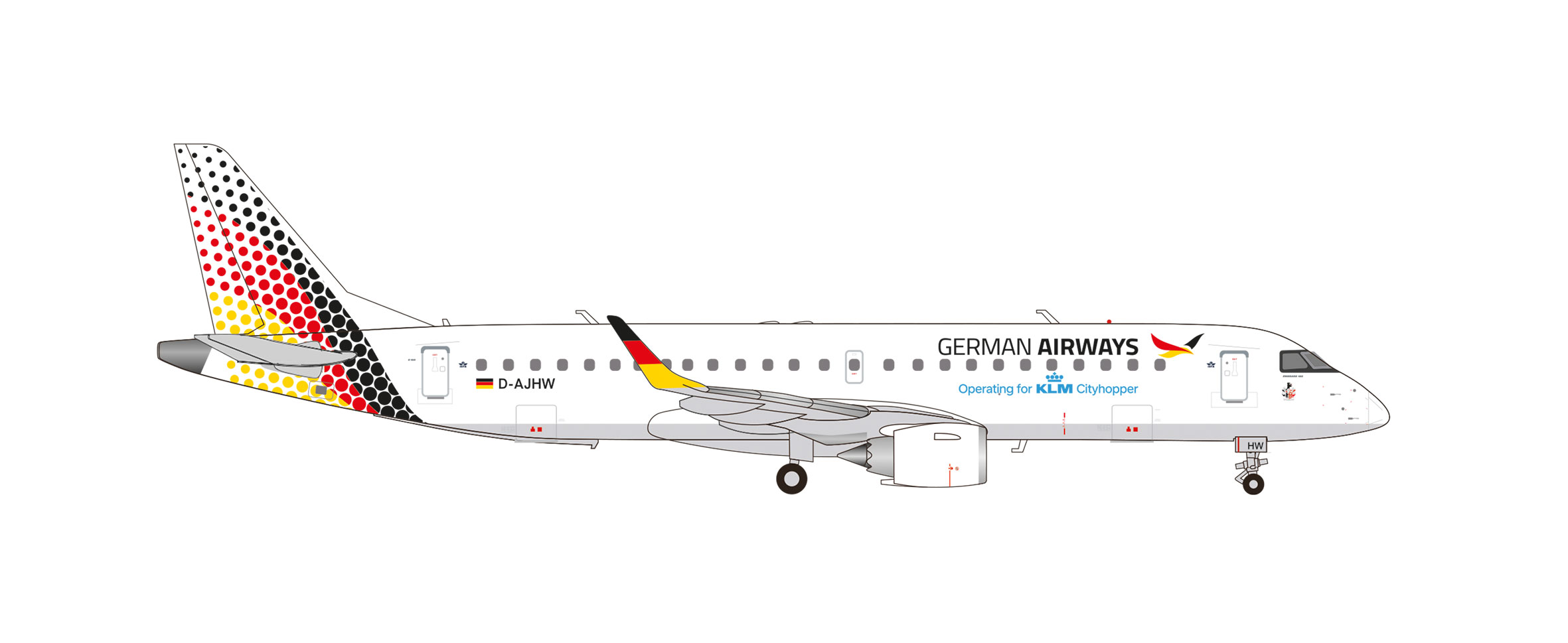 herpa 573924 - E190 German Airways 2025