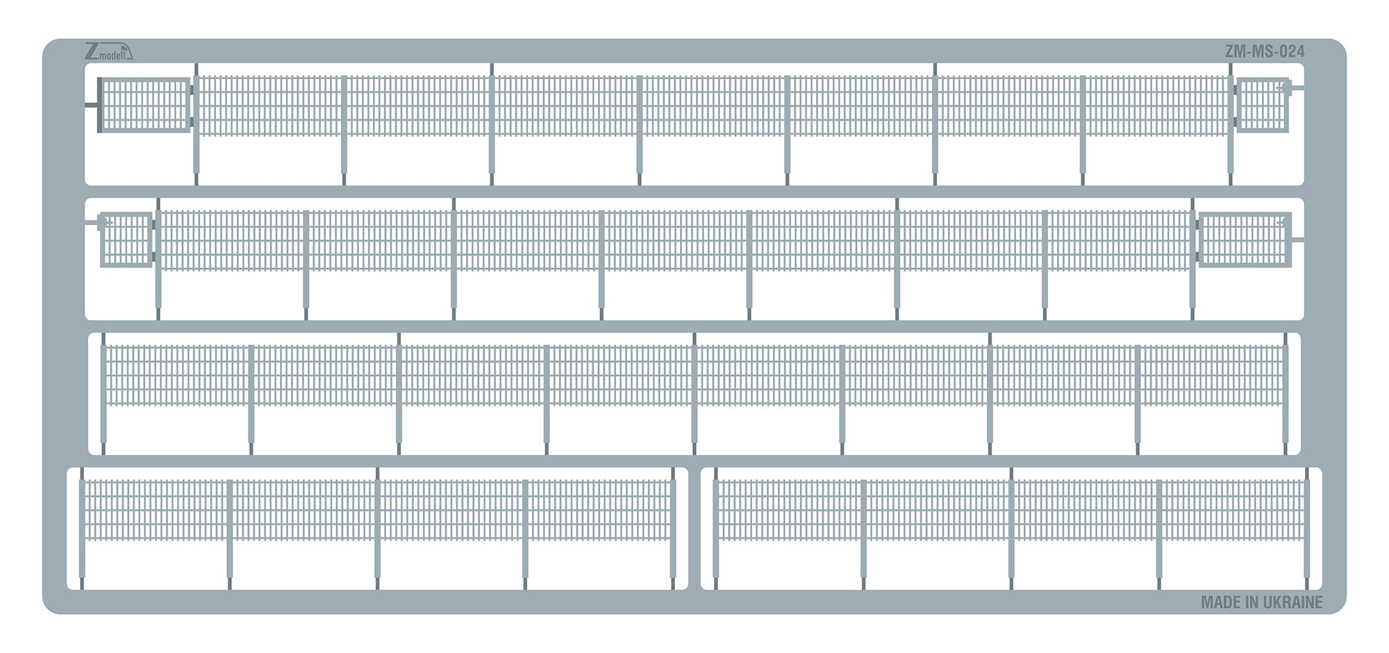 Zmodell ZM-MS-024C - Double wire mesh fence set